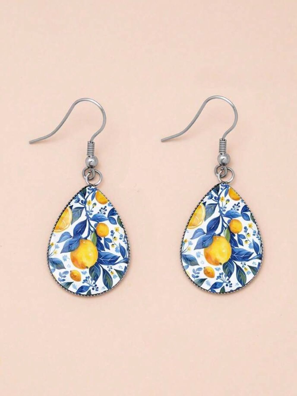 Lemon dangle earrings #2754
